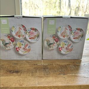 Pier One Two Sets of  Hello Spring Salad Plates - 2 Sets of 4 NIB